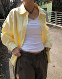 Hakyu Back Button Loose Fit Cotton Shirt