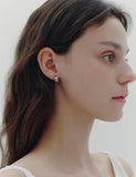 Champagne Full Moon Silver (W) Duo Earrings S