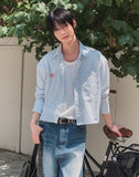 [PLAN MADE/MADE] 2plan Summer Stripe Crop Shirt