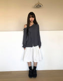 June Stripe Color Banding Tiered Skirt