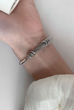 Chain layered silver bracelet