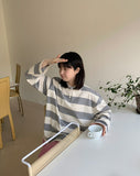 Chopin stripe collar long sleeve tee