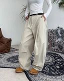 Harkin Pintuck Curved Cotton Pants