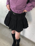 Sio Balloon Pumpkin Belt Mini Skirt