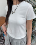 Needel brushed round short sleeve T-shirt