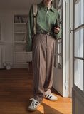 Hemet pintuck wide slacks
