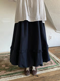 Pearlenny Banding Frill Balloon Long Skirt