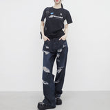 Panian Color Matching Lettering T-Shirt