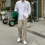 Cherny one tuck wide slacks