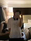 In-out lettering short sleeve tee