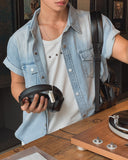 Warvid Muscle Fit Denim Shirt