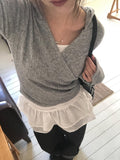 Liem Tiered Chiffon Layered Ribbed Sleeveless
