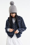Pom pom twisted wool knit beanie