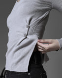 Flynn V-neck button knit