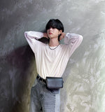 Loose Fit U Neck Long Sleeve Tee