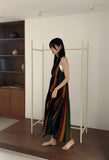 Horner Hippie Bohemian Striped Sleeveless Long One Piece