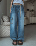 Pete Stopper Wide Denim Cargo Pants