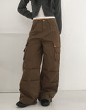 Zon Pintuck Wide Cargo Two-Way Cotton Pants