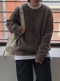 [Unisex] Acolta Bokashi Over Round Knit Cardigan