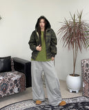 Shallo button balloon sweatpants