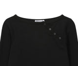 Slash button long sleeves