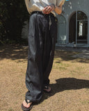 Sunday linen two-tuck wide pants