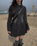 [A/M] Toby Denim Shirt Mini One Piece