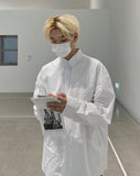 DISCERNENTs 4season Oversized Cotton Shirt - Bio-Washing