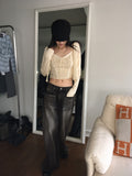 [SET] Idylle Vintage Lace Sleeveless Button Cardigan Set