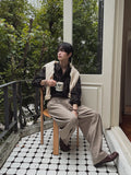 Polish pintuck wide slacks