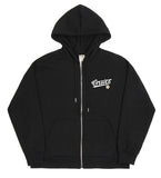 Baseball Logo Flower Smile Hooded Zip-Up