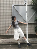 [Planning] Maku Pintuck Cotton Bermuda Wide Pants