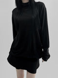 Romb Loose Fit Turtleneck T-Shirt