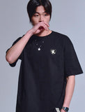 Bear Heart Black Embroidered Short Sleeve Tee
