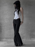 Striped bootcut pants