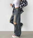 Summer No-Fade Balloon Wide-Fit Denim Pants