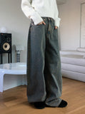 Leone Mega Balloon Fit Long Wide Denim Pants