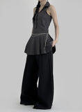 Surren Stripe Collar One Piece