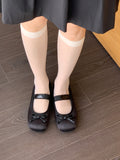 Sharon balletcore ribbon satin flat shoes