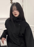 Black bell midi coat