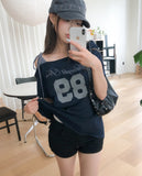Move Layered One-Shoulder Short Sleeve