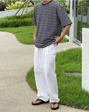 Int two tuck banding wide pants