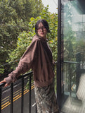 Belina pigment semi-crop hoodie