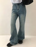Moi Vintage Washed Flare Denim Pants