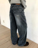 Nur Semi Wide Denim Pants