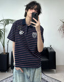 Tony Wappen Stripe Collar Tee