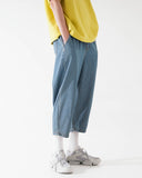 public banding wide denim pants