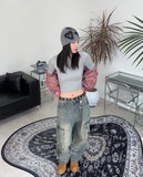 Lean ribbed cropped long-sleeved t-shirt