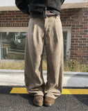 Tmo Corduroy Brushed Wide Straight Pants