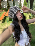 Honey loose fit net beanie